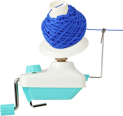 Yarn Ball Winder, Manual Yarn Spinner for Crocheting Plastic Knitting Yarn Roller Winding Wool Winder Machine Hand Operated Tool to Wind Yarn into Ball for Knitting Enthusiast Needlecraft Supplies