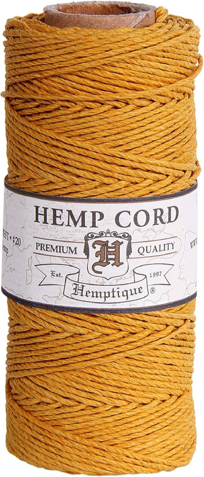 100% Hemp Cord Spool - 62.5 Meter Hemp String - Made with Love - No. 20 ~ 1Mm Cord Thread for Jewelry Making, Macrame, Scrapbooking, DIY, & More - White