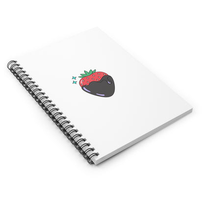 Chocolate-Dipped Strawberry Pink Drizzle | Spiral Journal Notebook for Notes & Plans | Valentine & Back to School Gift | Y2K Cute