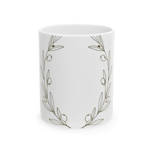 11oz Ceramic Mug, Olive Branch Duo, Family Gift, Friend Gift