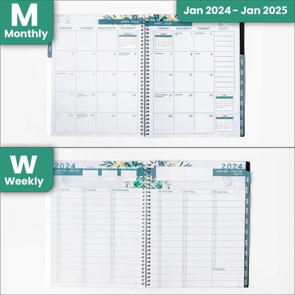 2024 Appointment Book & Planner    8.5 x 11 inches Large Tabbed Daily Hourly