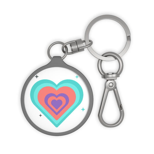 Neon Heart Glow | Keyring Tag + Bag Charm Accessory | Valentine, Galentine & Couple Gift | Y2K Aesthetic Pop