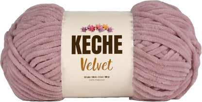 Velvet Yarn for Crocheting, Soft Chenille Bulky Baby Blanket Amigurumi Yarn 100 Gr (132 Yds) - Latte