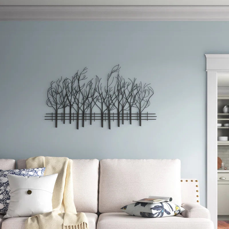 Metal Field of Twelve Trees Wall Decor