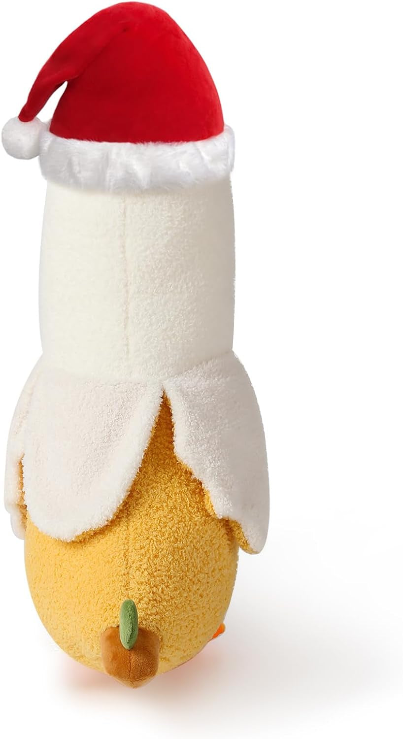 Banana Duck Plush Toy Cute Plushie Hugging Plush Pillow Duck Stuffed Animal for Girls and Boys White 12"