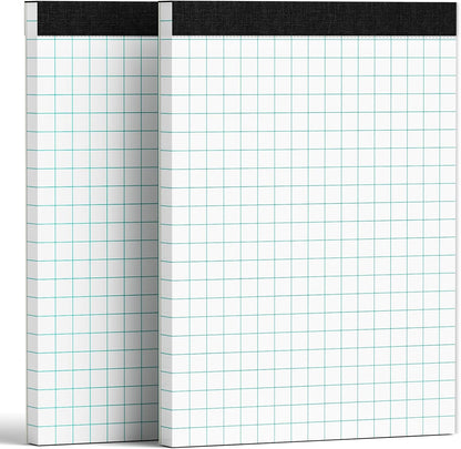 Graph Paper 8.5 X 11 White Grid Paper Pads 3 Pack Graph Pads 8 1/2 X 11 Graft Paper Letter Size 5X5 Grid Paper with Blue Quad Rule 11 X 8.5 Math Graph Paper Pads for School Square Paper, 50 Sheets/Pad