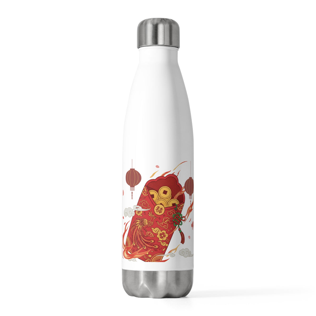 Red Envelope Horse Emblem (038) | 20oz Insulated Stainless Steel Tumbler | Lunar New Year Gift for Family & Teachers | Gold Foil