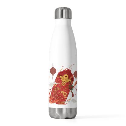 Red Envelope Horse Emblem (038) | 20oz Insulated Stainless Steel Tumbler | Lunar New Year Gift for Family & Teachers | Gold Foil