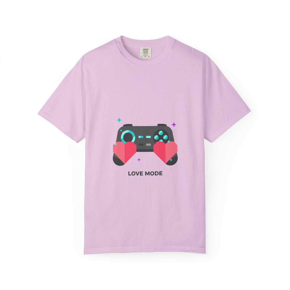 Game Controller Hearts Tee | Unisex Garment-Dyed Cotton T-Shirt for Gamers | Valentine & Galentine Gift | Pastel Y2K Aesthetic