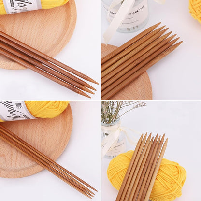18 Pairs Single Point Bamboo Knitting Needles Wooden - 14 Inches Bamboo Knitting Needles Set for Beginners Knitting Crochet Straight Wood Needles(2.0Mm-10.0Mm)