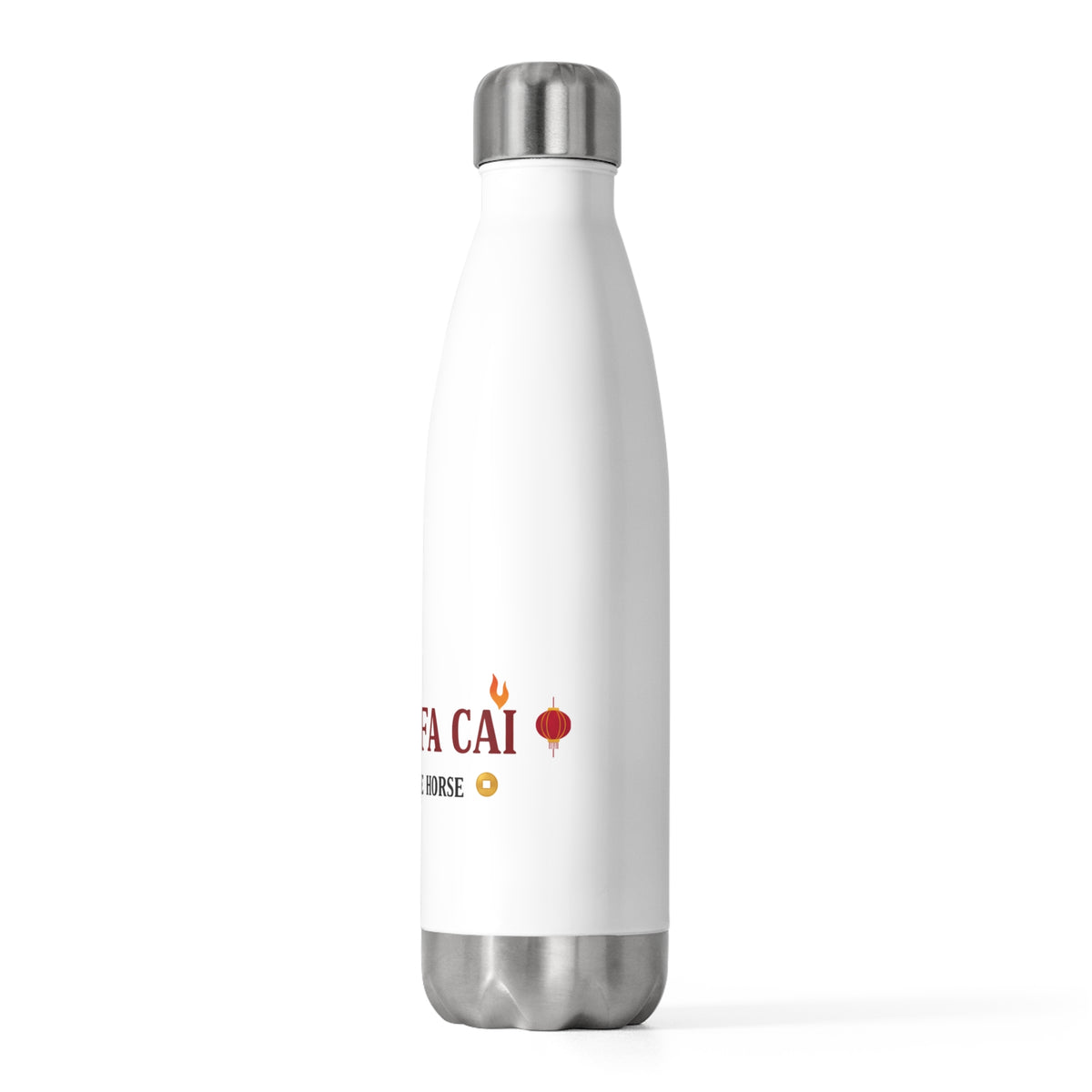 Gongxi Greeting Banner | 20oz Insulated Stainless Steel Tumbler | Lunar New Year Gift for Family & Teachers | Fire Horse 2026 Red Gold