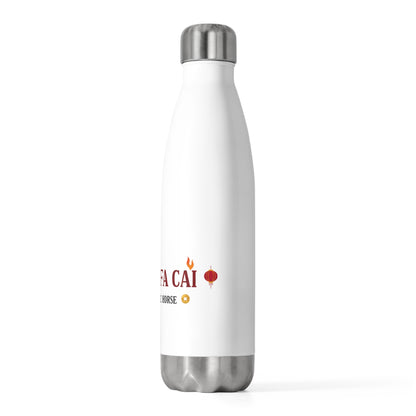Gongxi Greeting Banner | 20oz Insulated Stainless Steel Tumbler | Lunar New Year Gift for Family & Teachers | Fire Horse 2026 Red Gold