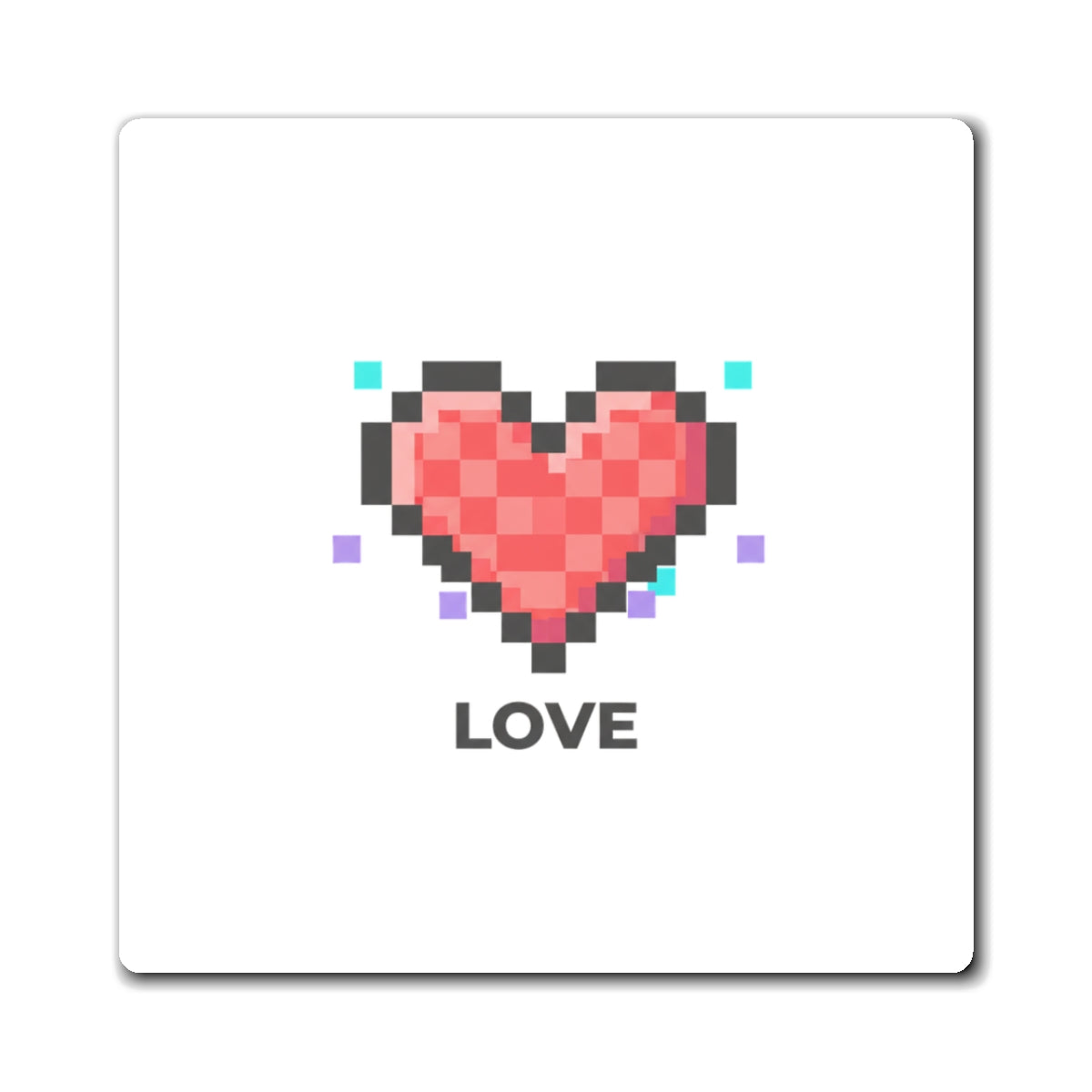 Pixel Heart Magnet | Retro Pixel Art Fridge Magnet for Decor | Valentine’s & Galentine’s Gift for Friends | Y2K Minimal
