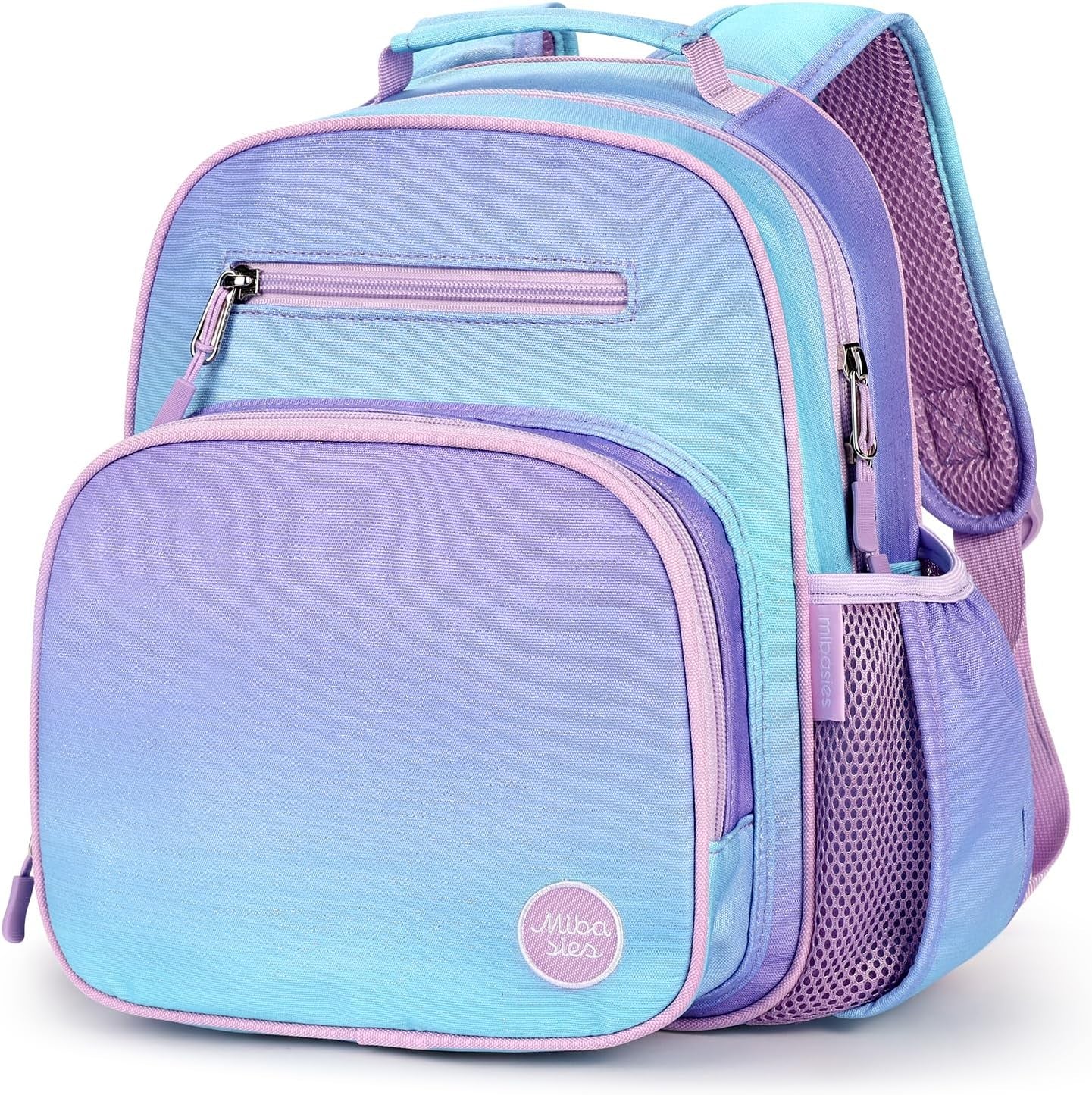 Toddler Backpack for Girls and Boys 2-4, Preschool Kindergarten Backpack, Cute Kids Backpacks for Girls（Glitter Gradient Purple）