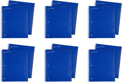 Office Durable Spiral Notebooks, 3 Subject (Ateal, Purple, White, College Ruled 3Pk)