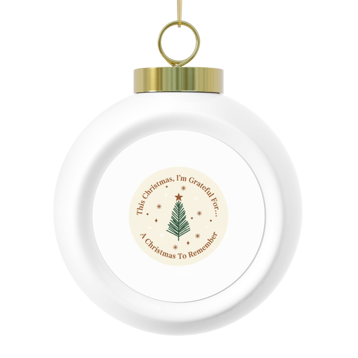 Christmas Ball Ornament - A Christmas To Remember Vintage Ceramic