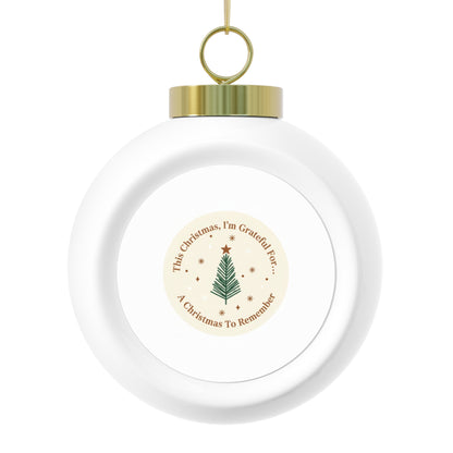 Christmas Ball Ornament - A Christmas To Remember Vintage Ceramic