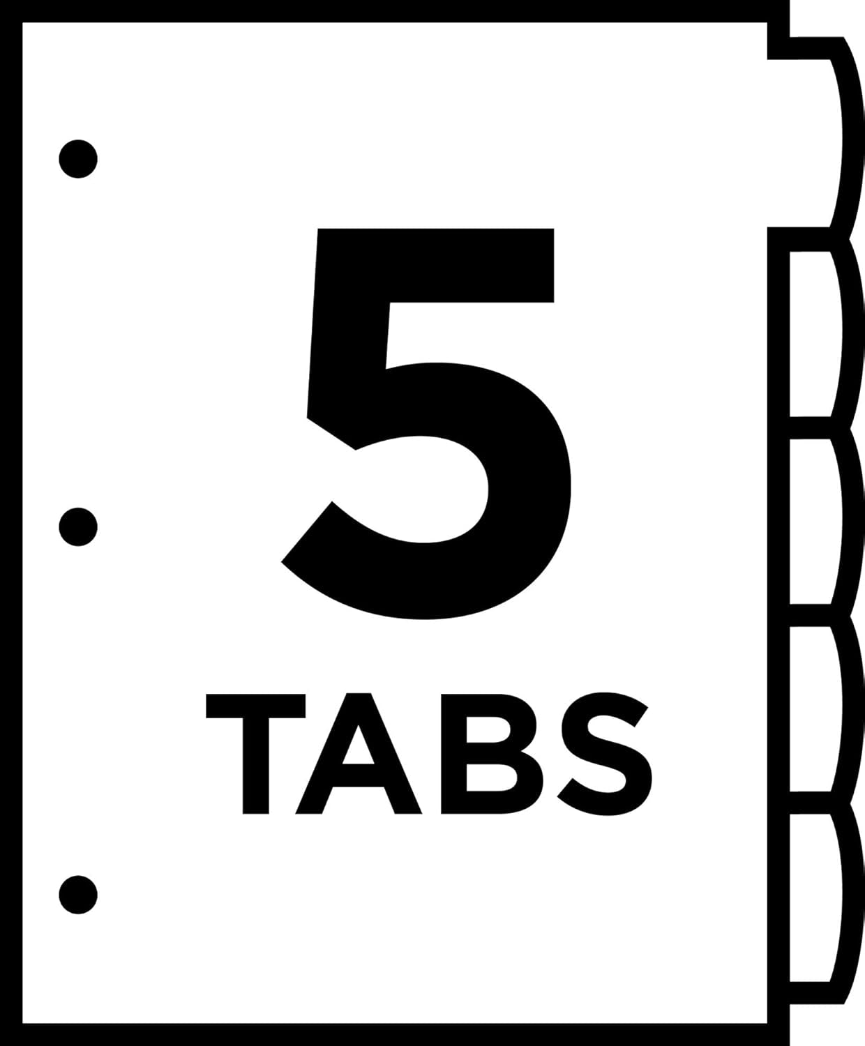 Big Tab Write & Erase Durable Plastic Dividers for 3 Ring Binders, 5-Tab Sets, Bright Multicolor, 24 Sets, 120 Divider Tabs (16129)