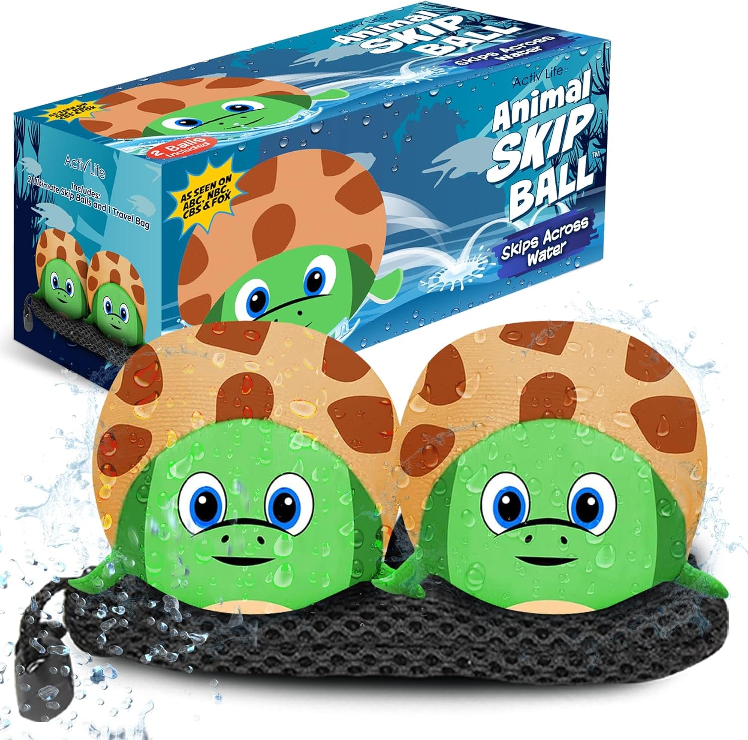 the Ultimate Skip Ball – Water Bouncing Ball (2 Pack) Create Lasting Memories with Your Friends & Family at the Beach, Lake or Pool - Great for All Ages