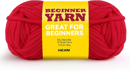 60G Black Yarn for Crocheting and Knitting;66M (72Yds) Cotton Yarn for Beginners with Easy-To-See Stitches;Worsted-Weight Medium #4;Cotton-Nylon Blend Yarn for Beginners Crochet Kit Making