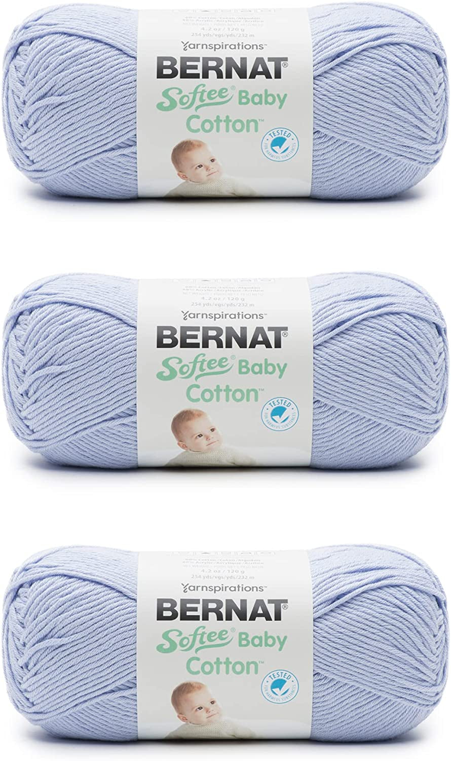 Softee Baby White Yarn - 3 Pack of 141G/5Oz - Acrylic - 3 DK (Light) - 362 Yards - Knitting/Crochet