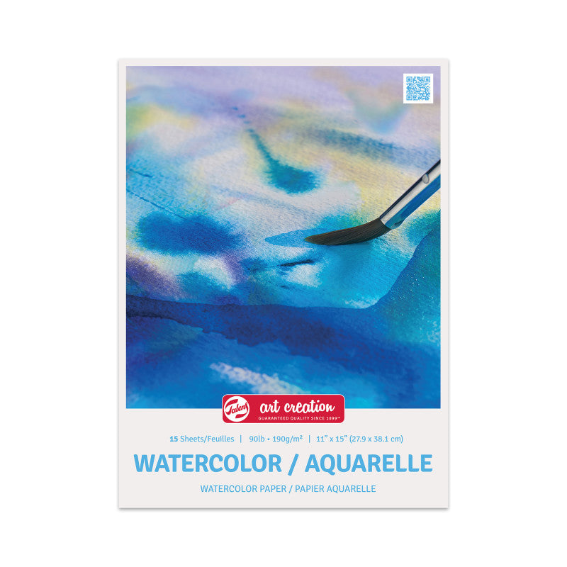 Watercolor Paper Pad, 90lbs, 11" x 15", 15 Sheets