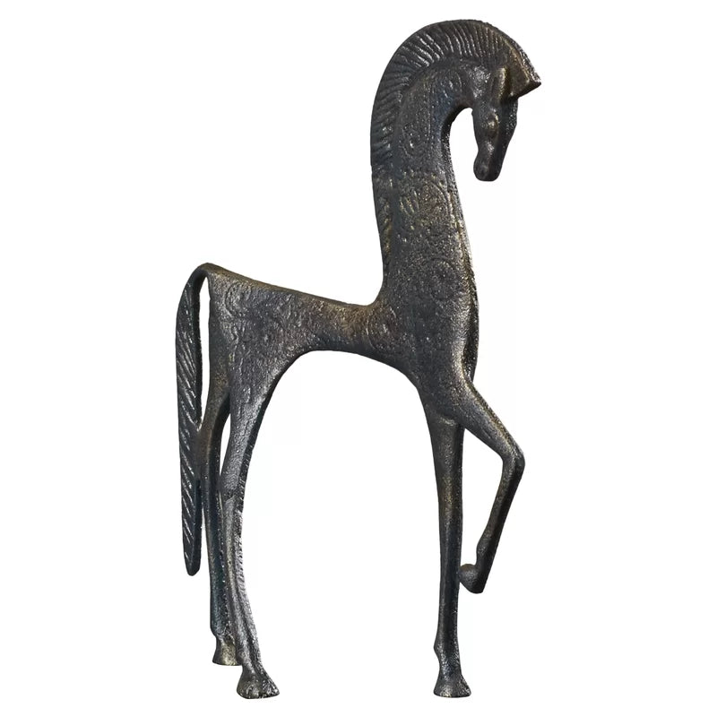 Greek Ironwork Spartan Horse Figurine