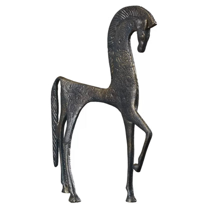 Greek Ironwork Spartan Horse Figurine