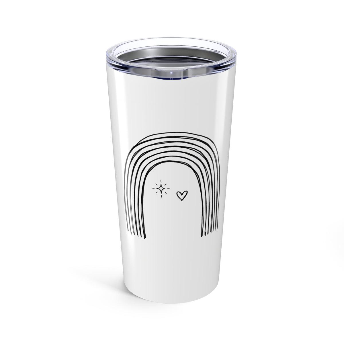 Boho Rainbow Arch | 20oz Stainless Steel Tumbler for Travel & Coffee | Family & Friend Gift | Minimalist TikTok Aesthetic