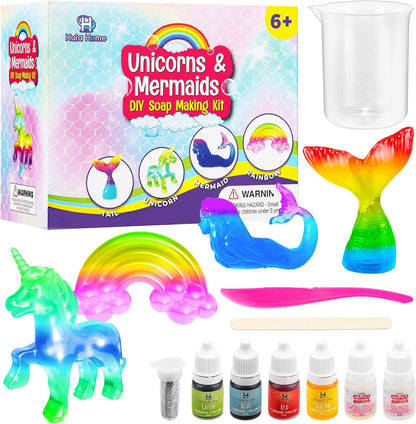Hula Unicorn & Mermaid Soap Making Kit - DIY Crafts for Girls Age 6-12, STEM Activity Gift