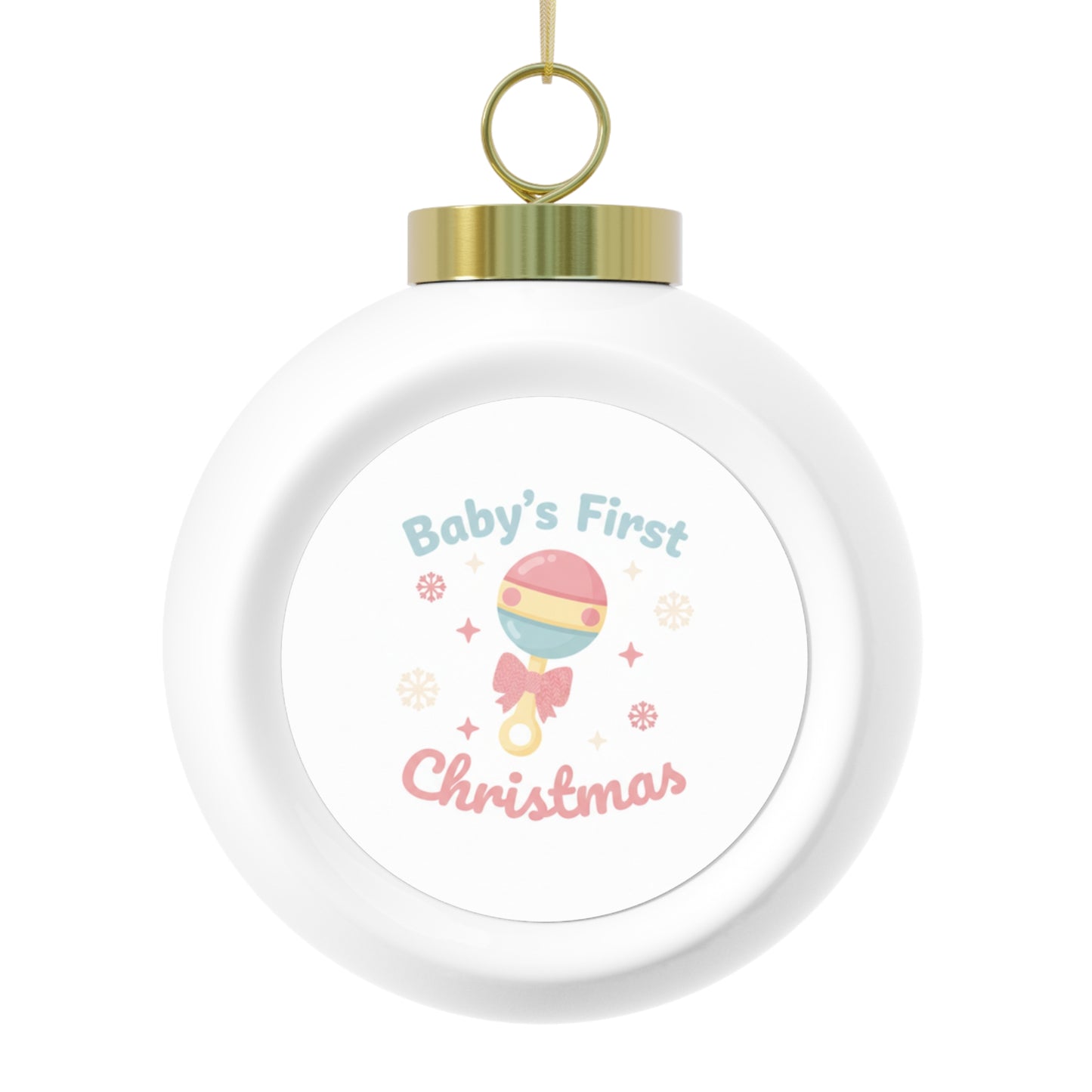 Christmas Ball Ornament - Baby's First Christmas