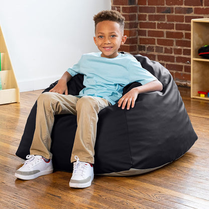 Gumdrop Jr. Kids Bean Bag for Early Childhood & Educational Environments, Premium Vinyl - Turquoise