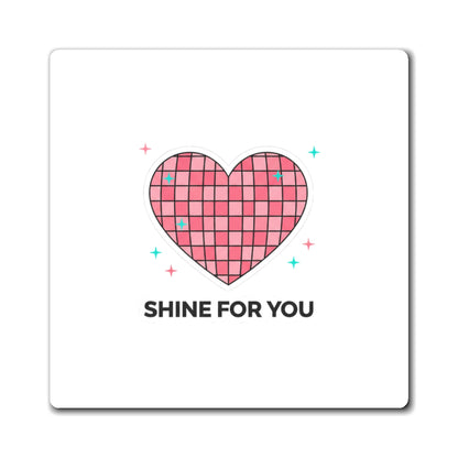 Disco Ball Heart Magnet | Sparkly Sublimation Fridge Magnet | Galentine’s & Valentine Gift | Y2K Retro Aesthetic
