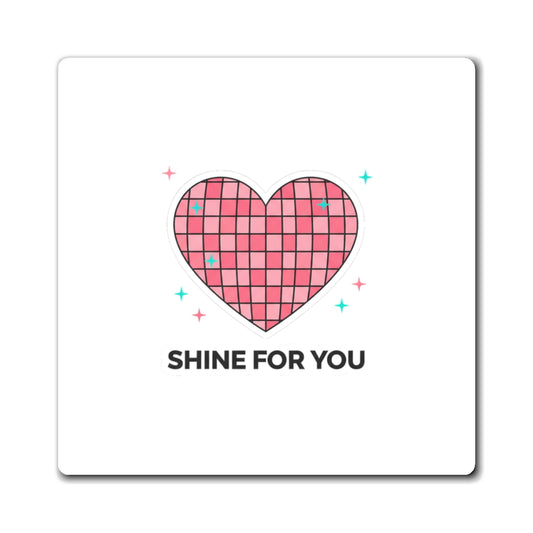 Disco Ball Heart Magnet | Sparkly Sublimation Fridge Magnet | Galentine’s & Valentine Gift | Y2K Retro Aesthetic