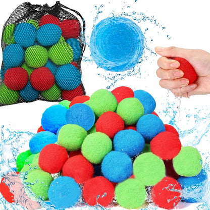 12Pcs Water Balls Reusable Water Balloons, Outdoor Water Toys Kids outside Games Activities for Backyard Lawn Beach Pool Party Favors, Toddler Summer Fun Sport Activity Games for Kids Boys Girls