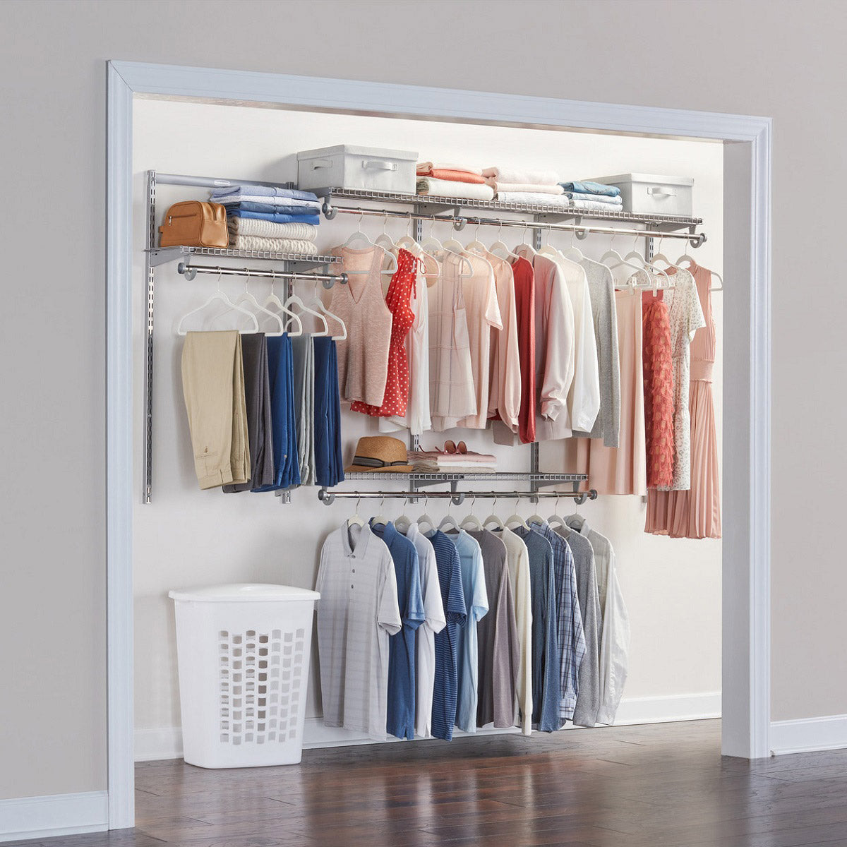 Configurations 4' to 8' Expandable Closet Kit, Titanium