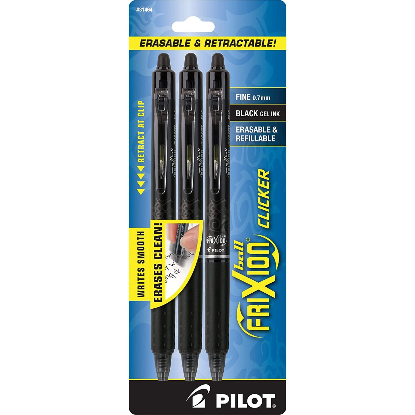 Frixion Clicker Erasable, Refillable & Retractable Gel Ink Pens, Fine Point (31464)- (Pack of 48, 144 Count Total)