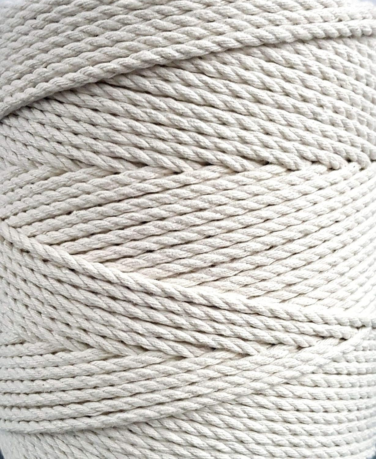 Macrame Cord 4 Mm * 284 Yd (853 Feet) - 3PLY Cotton Rope for Macrame Dream Catcher, Wall Hanging, Plant Hanger, Gift Wrapping and Wedding Decorations