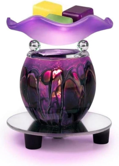 3 in 1 Electric Oil Warmer Scented Wax Warmer Candle Wax Melt Warmer Wax Melter Fragrance Wax Burner(Lw-Purple2)