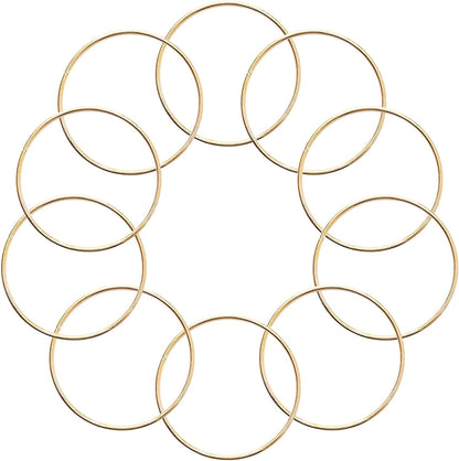 10 Pcs 6 Inch Metal Rings for Craft Silver Hoops Floral Macrame Hoops Rings for DIY Crafts Macrame Dream Catchers Supplies(Silver,6 Inch)