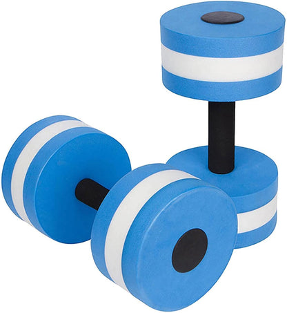 Aquatic Dumbbell Set, 2PCS Water Dumbells Pool Resistance Water Fitness Equipment Foam Dumbbell Water Aerobics Fitness Equipment for Weight Loss