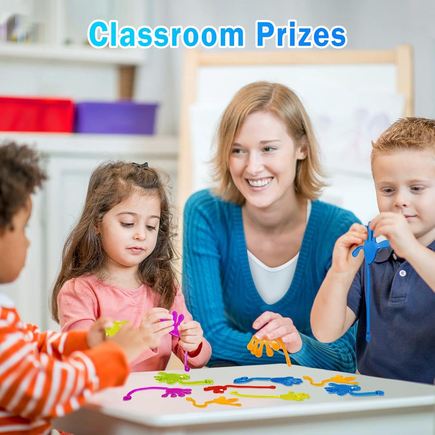 Sticky Hands Bulk 48 PCS Party Favors for Kids 4-8 8-12 Stretchy Sticky Hand Toy Christmas Stocking Stuffers for Kids Goodie Bag Stuffers Treasure Box Toys for Classroom Prizes Birthday Party Supplies