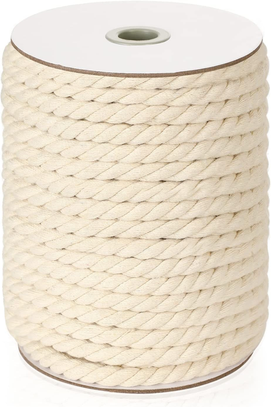 Macrame Cord 3Mm X 328Yards(984Feet), Natural Cotton Macrame Rope - 3 Strands Twisted Macrame Cotton Cord for Wall Hanging, Plant Hangers, Crafts, Gift Wrapping and Wedding Decorations