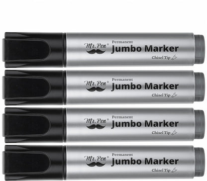 - Jumbo Permanent Markers, 4 Pack, Chisel Tip, Black Markers Permanent, Permanent Markers Black Markers, Thick Permanent Marker, Thick Markers, Jumbo Markers, Large Markers, Wide Tip Markers
