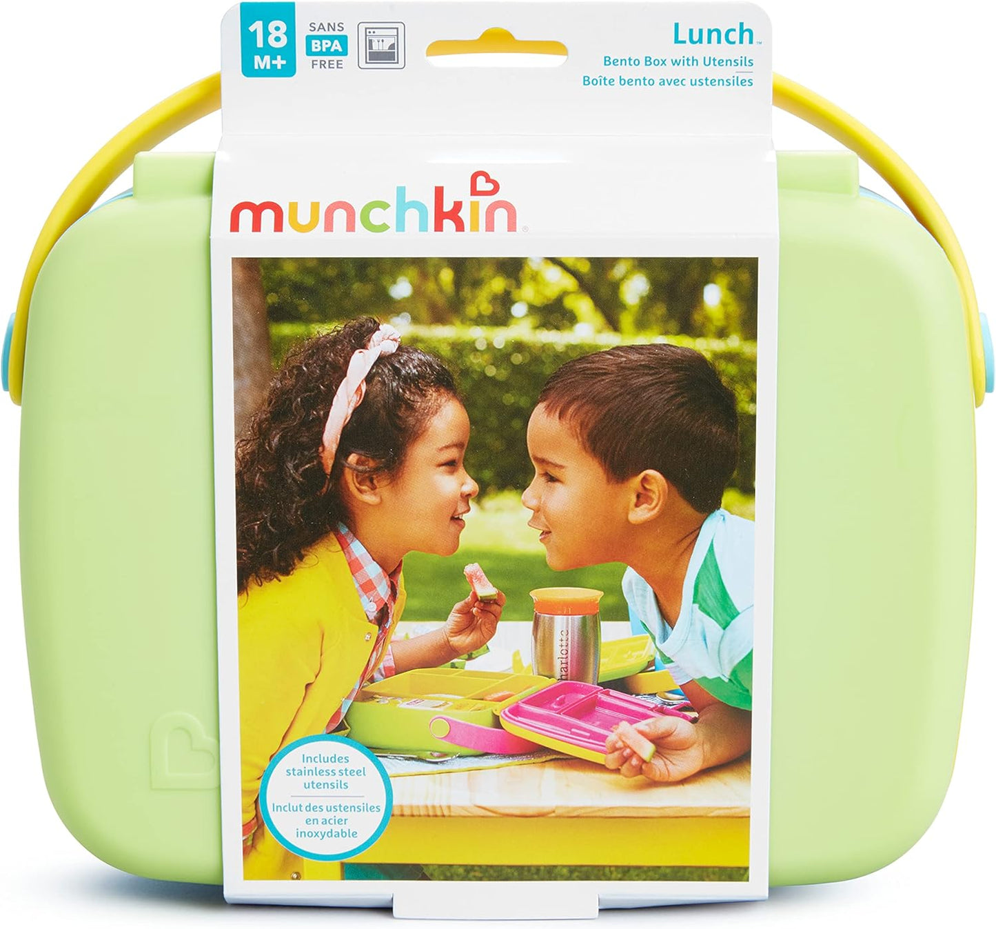 ® Lunch™ Bento Box for Kids, Includes Utensils, Green