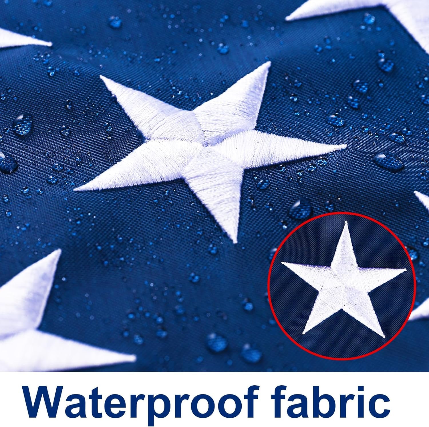 American Flag 3X5 FT Outdoor - USA Heavy Duty Nylon US Flags with Embroidered Stars, Sewn Stripes and Brass Grommets