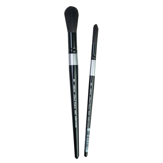 Black Velvet Jumbo Round Brushes, Set of 2