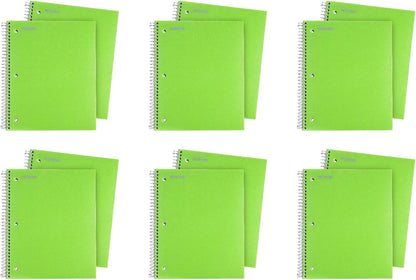 Office Durable Spiral Notebooks, 3 Subject (Ateal, Purple, White, College Ruled 3Pk)