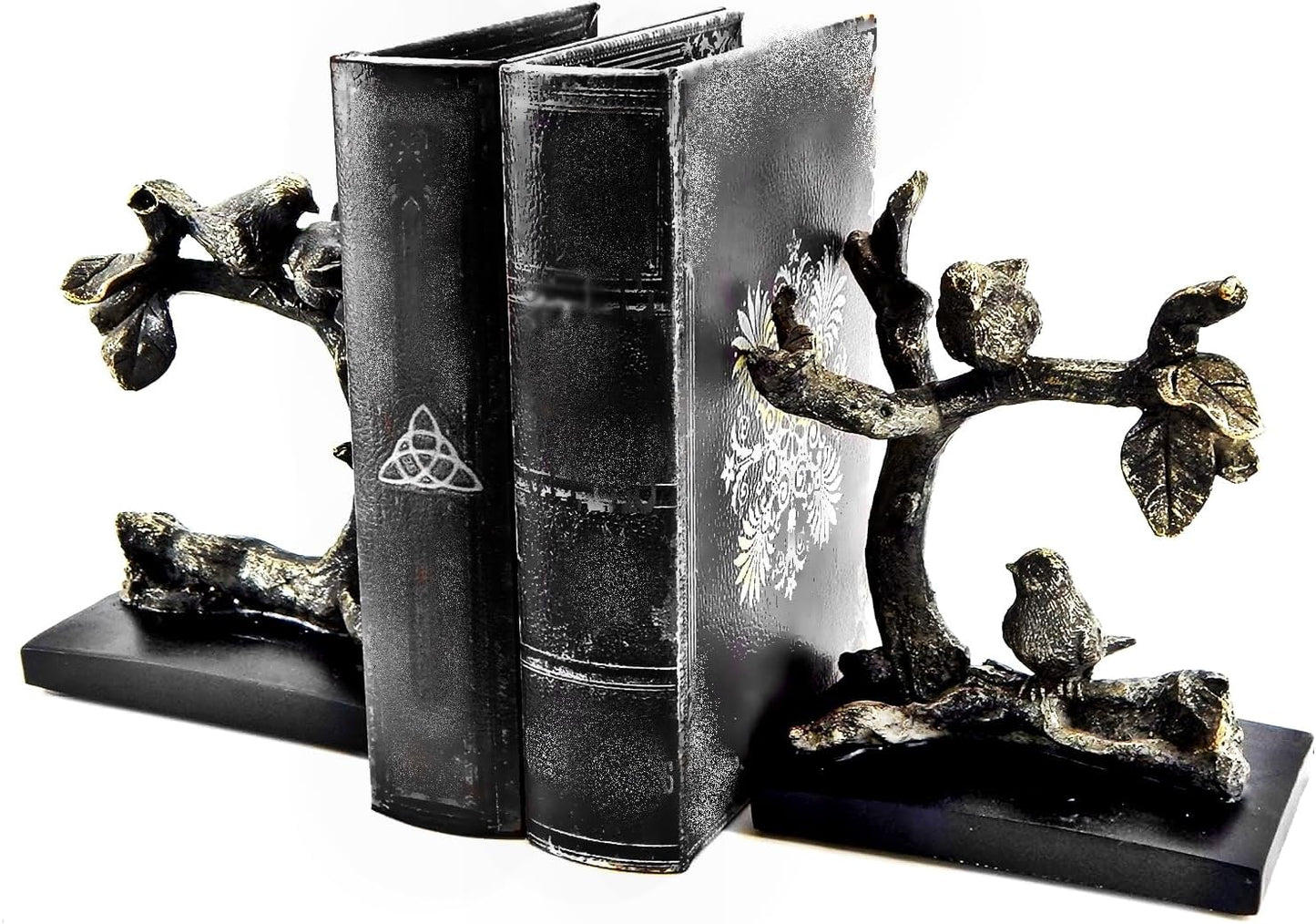 Birds Bookends Vintage Style Decorative Book Ends Bookshelf Stopper Support Retro Farmhouse Boho Home Decor Paper Weight 6 Inch