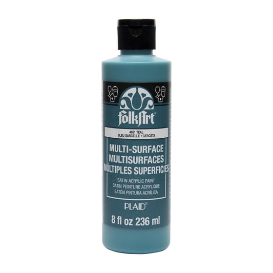 Acrylic Paint Multi-Surface Satin, 8oz., Teal